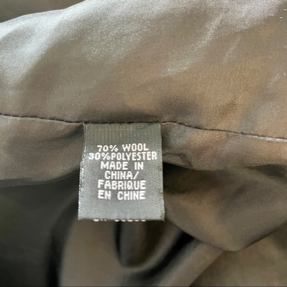 Marc Jacobs Black Wool Pea Coat with Faux Fur Collar - Picture 4 of 7